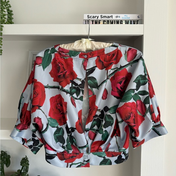 Simons Rose Floral Crop Blouse - Picture 2 of 5